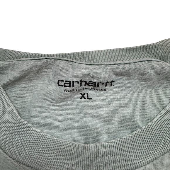 CARHARTT Work In Progress Blue Warped Brain Bubble World Grid T-shirt Sz XL Mens - Picture 4 of 11